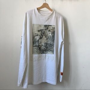 HERON PRESTON long sleeves white shirt
